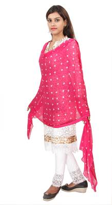 Pink Bandhej Dupatta 3