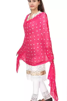Pink Bandhej Dupatta
