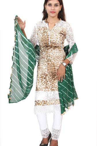 Green Lahariya Dupatta