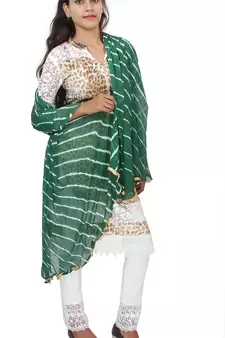Green Lahariya Dupatta