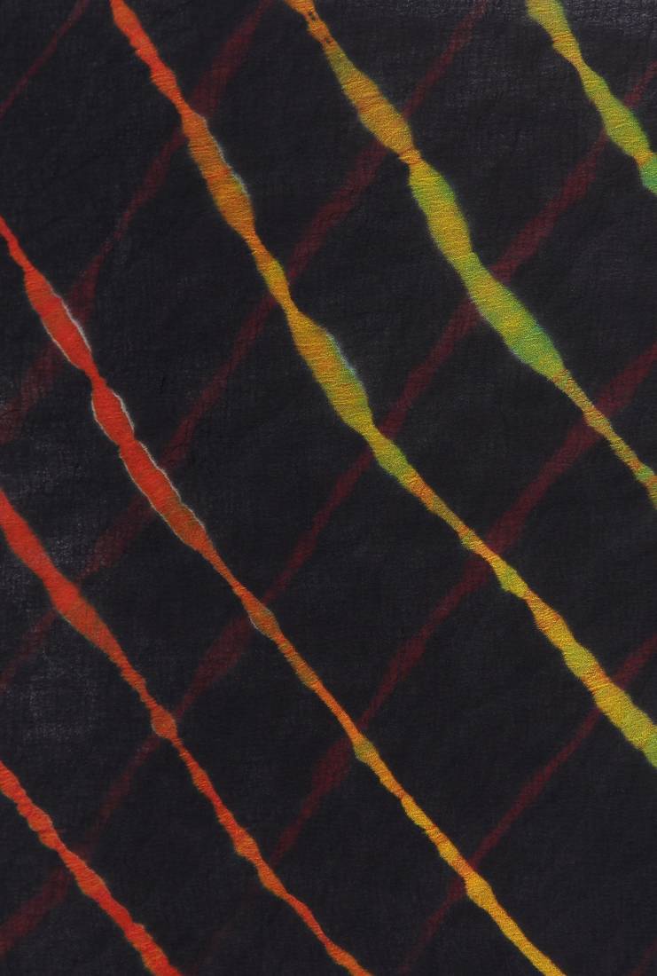 Black Multi Lahariya Dupatta