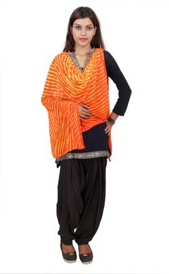 Orange Lahariya Dupatta 1