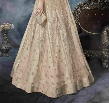 gold embroidered net ethnic suits with matching dupatta 2