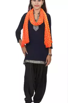 Orange Lahariya Dupatta