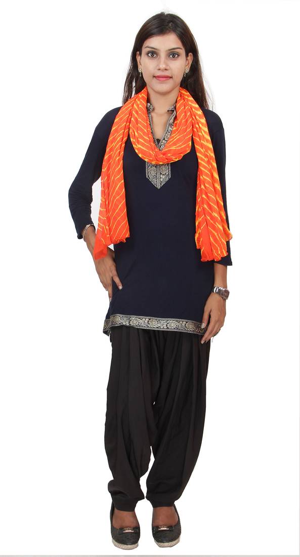 Orange Lahariya Dupatta