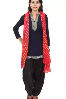 Red Multi Lahariya