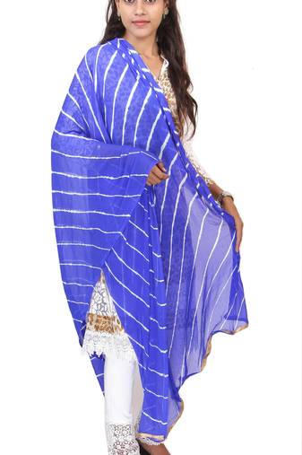 Blue Lahariya Dupatta