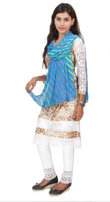 Light Blue Multi Lahariya Dupatta 1