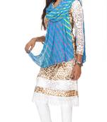 Light Blue Multi Lahariya Dupatta