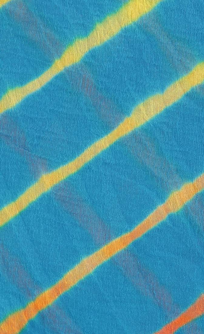 Light Blue Multi Lahariya Dupatta