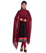 Maroon Plain Dupatta