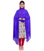 Blue Plain Dupatta