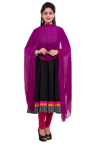 Purple Plain Dupatta
