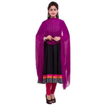 Purple Plain Dupatta 1