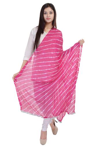 Pink Lahariya Dupatta