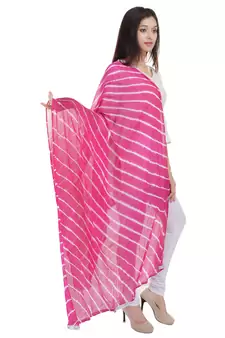 Pink Lahariya Dupatta