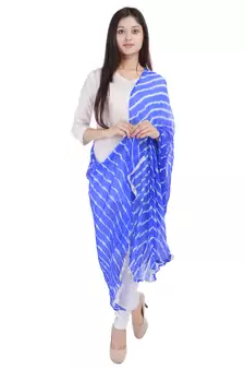 Blue Lahariya Dupatta