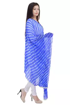 Blue Lahariya Dupatta