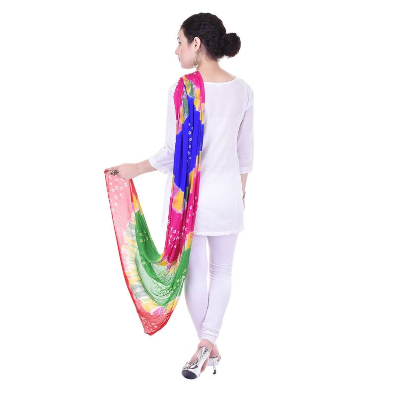 Multicolor Bandhej Dupatta