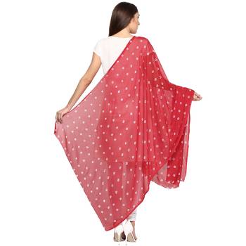 Red Bandhej Dupatta 2