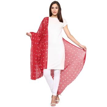 Red Bandhej Dupatta 3