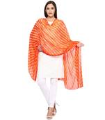 Orange Bandhej Dupatta