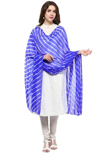 Blue Lahariya Dupatta