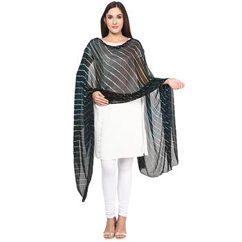 Black Multi Lahariya Dupatta 1