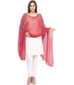 Red Multi Lahariya Dupatta