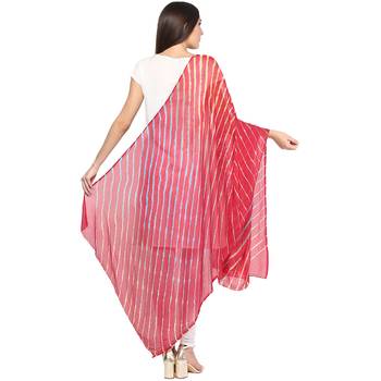 Red Multi Lahariya Dupatta 2