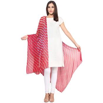 Red Multi Lahariya Dupatta 3
