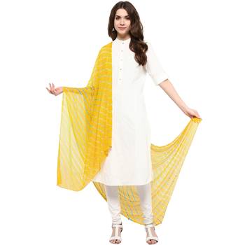 Yellow Multi Lahariya Dupatta 3