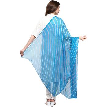 Blue Multi Lahariya Dupatta 2