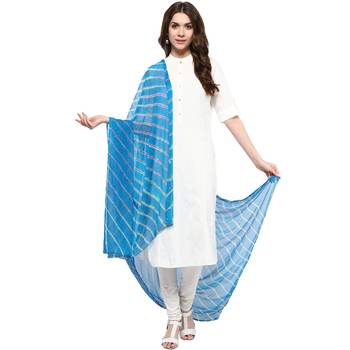 Blue Multi Lahariya Dupatta 3