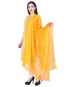 Yellow Bandhej Dupatta