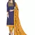 Blue Embroidered Cotton Salwar With Dupatta