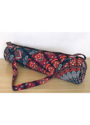 New Indian Multi Mandala Handmade Large Yoga Mat Carrier Bag with Shoulder Strap 1