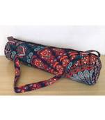 New Indian Multi Mandala Handmade Large Yoga Mat Carrier Bag with Shoulder Strap