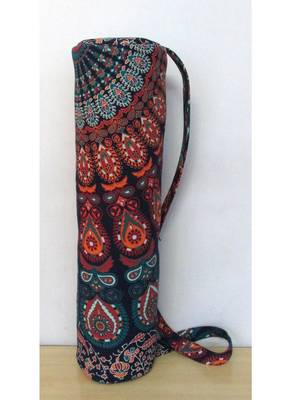 New Indian Multi Mandala Handmade Large Yoga Mat Carrier Bag with Shoulder Strap 3