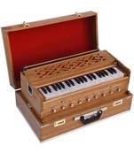Harmonium Traveler/Portable/Folding Type, 9 Stops- 5 Main & 4 Drones, 3½ Octaves, Coupler, Bass-Male Reed - 440 Hz