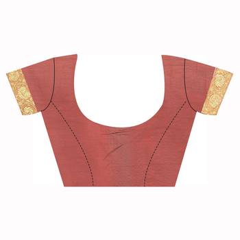 Maroon Embroidered Silk Saree With Blouse 3
