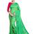 Green embroidered silk saree with blouse