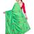 Green embroidered silk saree with blouse