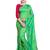 Green embroidered silk saree with blouse