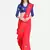 Red Embroidered silk blend Blend Saree With Blouse