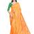 Yellow embroidered silk saree with blouse