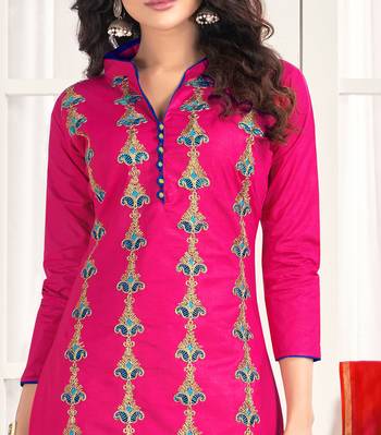 Pink embroidered cotton salwar 2