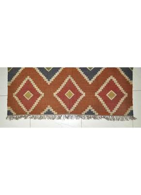 Ethinc Vintage Hademade Rug Weave Jute Dhurrie Yoga Mat Modern Carpet 98 X 60 Inches 4