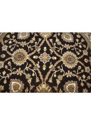 Lalhaveli Traditional Rug Carpet Black (72 x 72 Inches) 2
