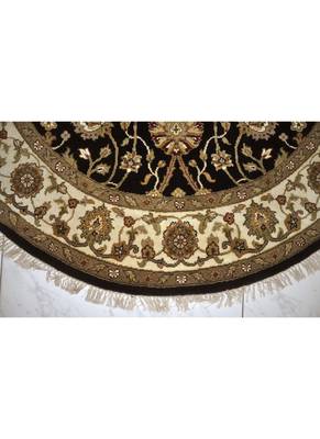 Lalhaveli Traditional Rug Carpet Black (72 x 72 Inches) 4